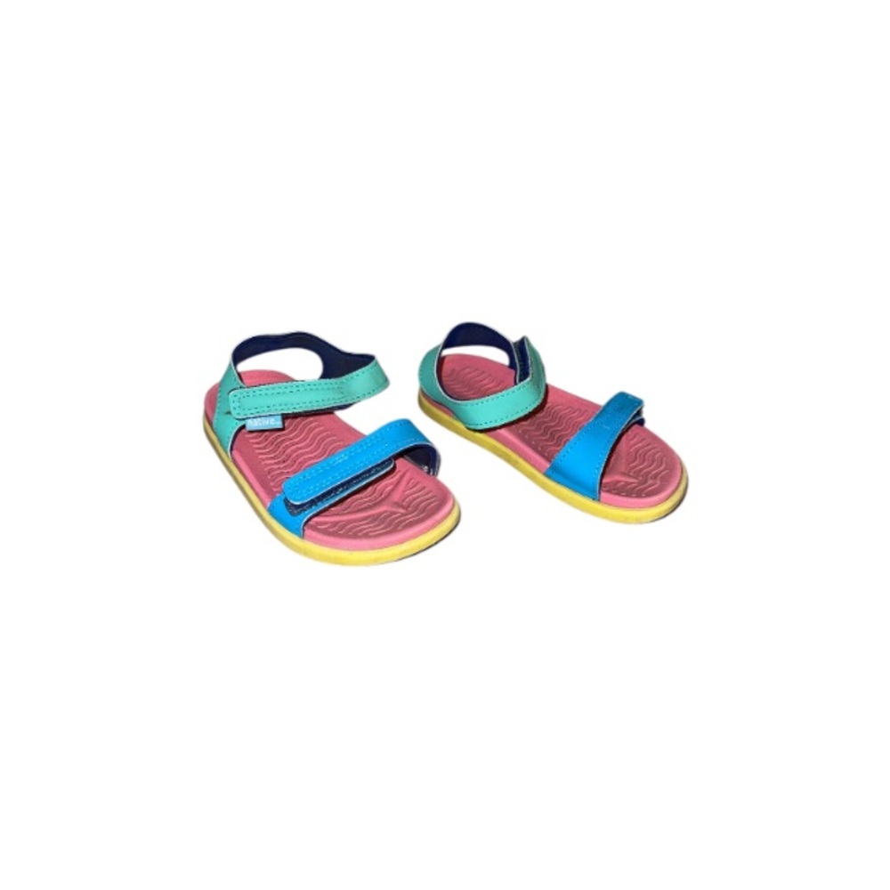 Native Blue and Green Sandals with Adjustable Straps - Toddler’s Size 6